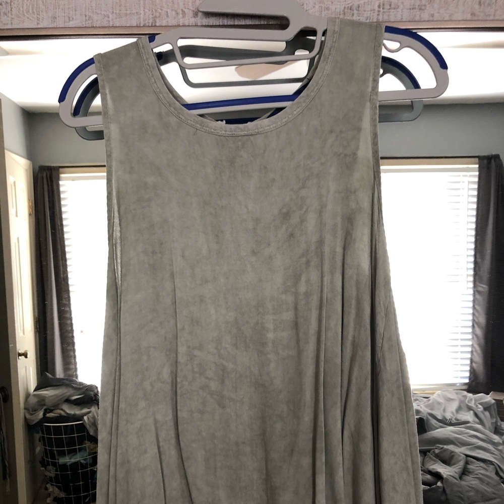 green tank top